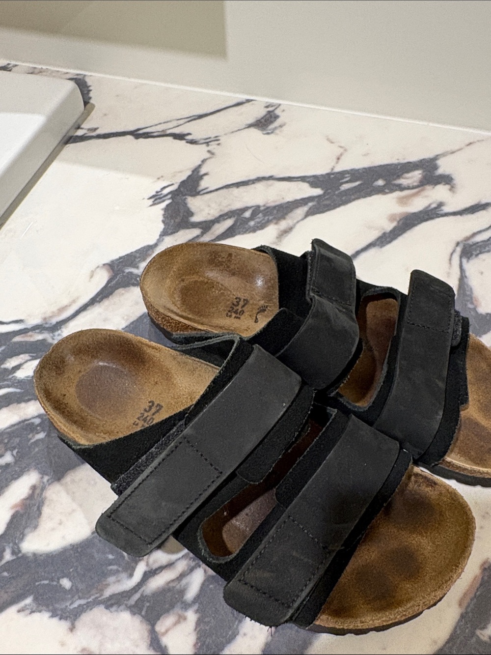 Women’s Birkenstock Black Double-Strap Comfort Sandals size 37